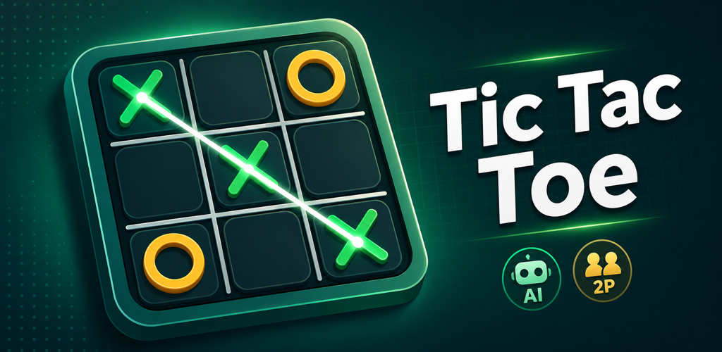 Tic Tac Toe feature preview with AI and two-player modes
